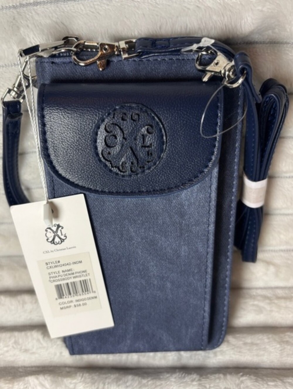 Christian Lacroix Denim Color Crossbody Phone Bag